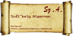 Székely Algernon névjegykártya